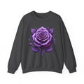 Purple Rose Crewneck Sweatshirt
