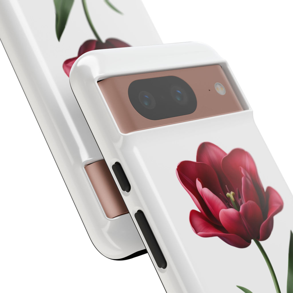 Tulip Floral Tough Phone Case – Protective Blossom iPhone Cover