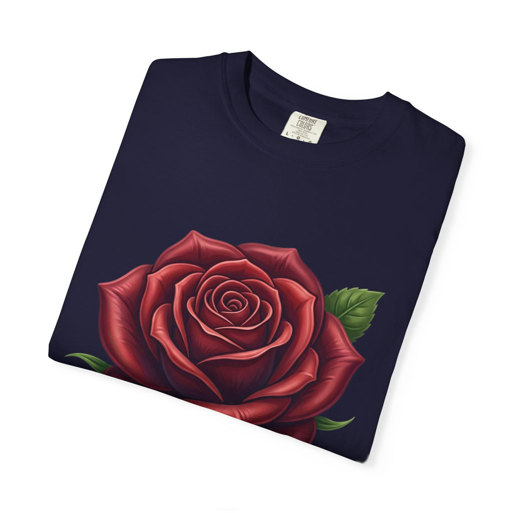Rose Graphic T‑Shirt — Large Red Rose Floral Tee