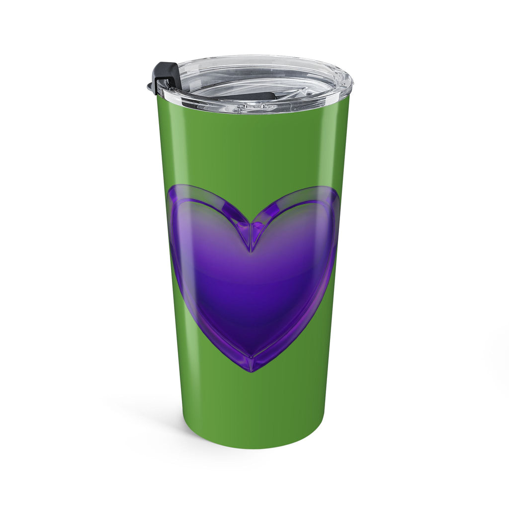 Purple Heart 20oz Stainless Tumbler — Green & Purple Travel Cup