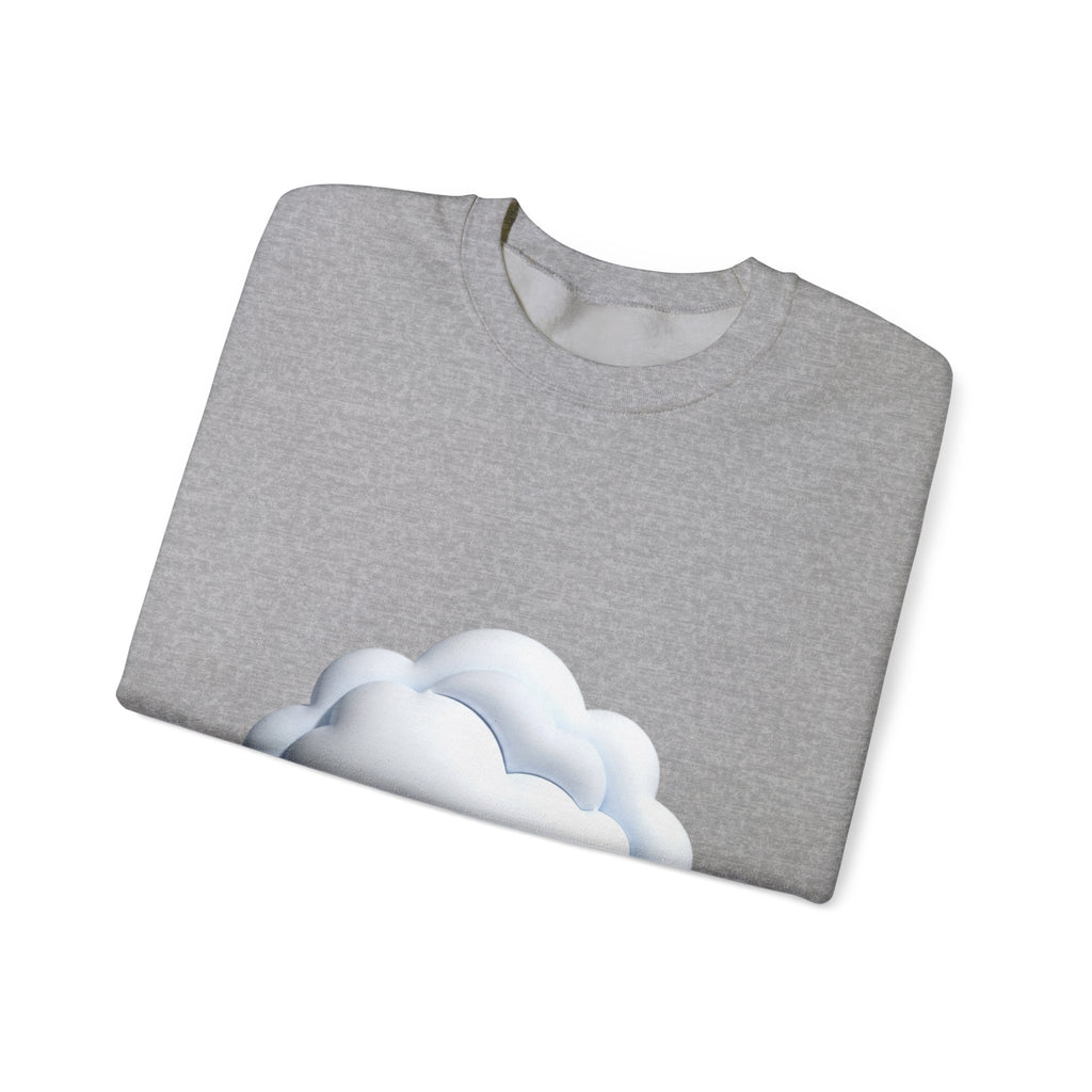 Cloud Graphic Sweatshirt — Soft White Cozy Crewneck