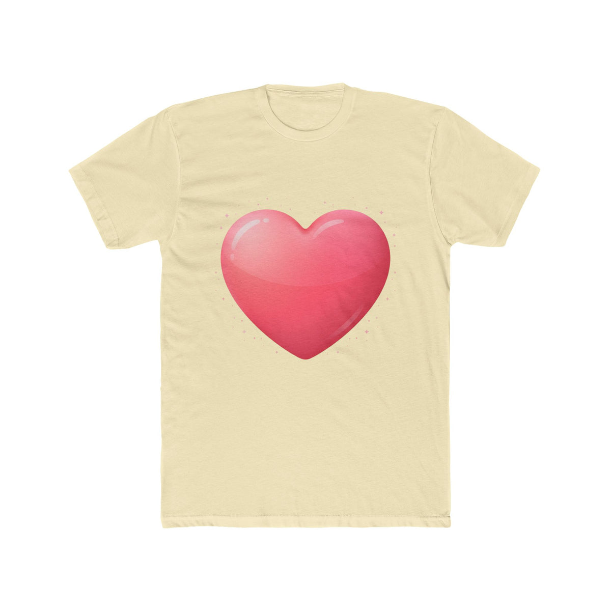 Pink Heart Unisex Cotton Crew Tee
