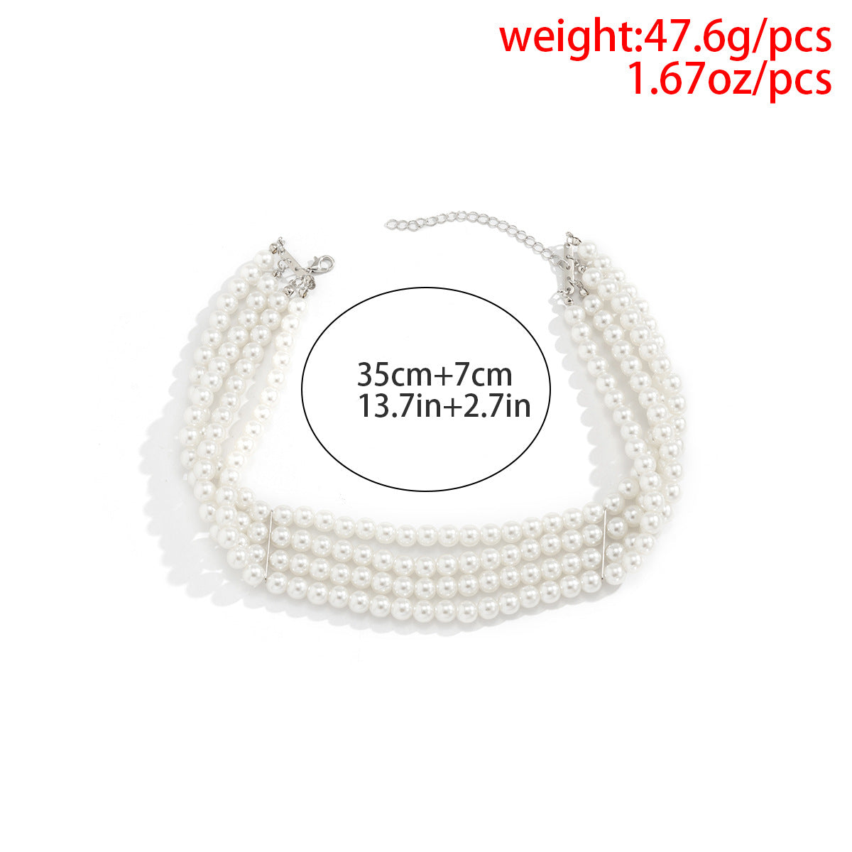 Street Photography Popular Popular Necklaces Handmade Multi layer Pearl Necklaces Neck Accessories Female Choker