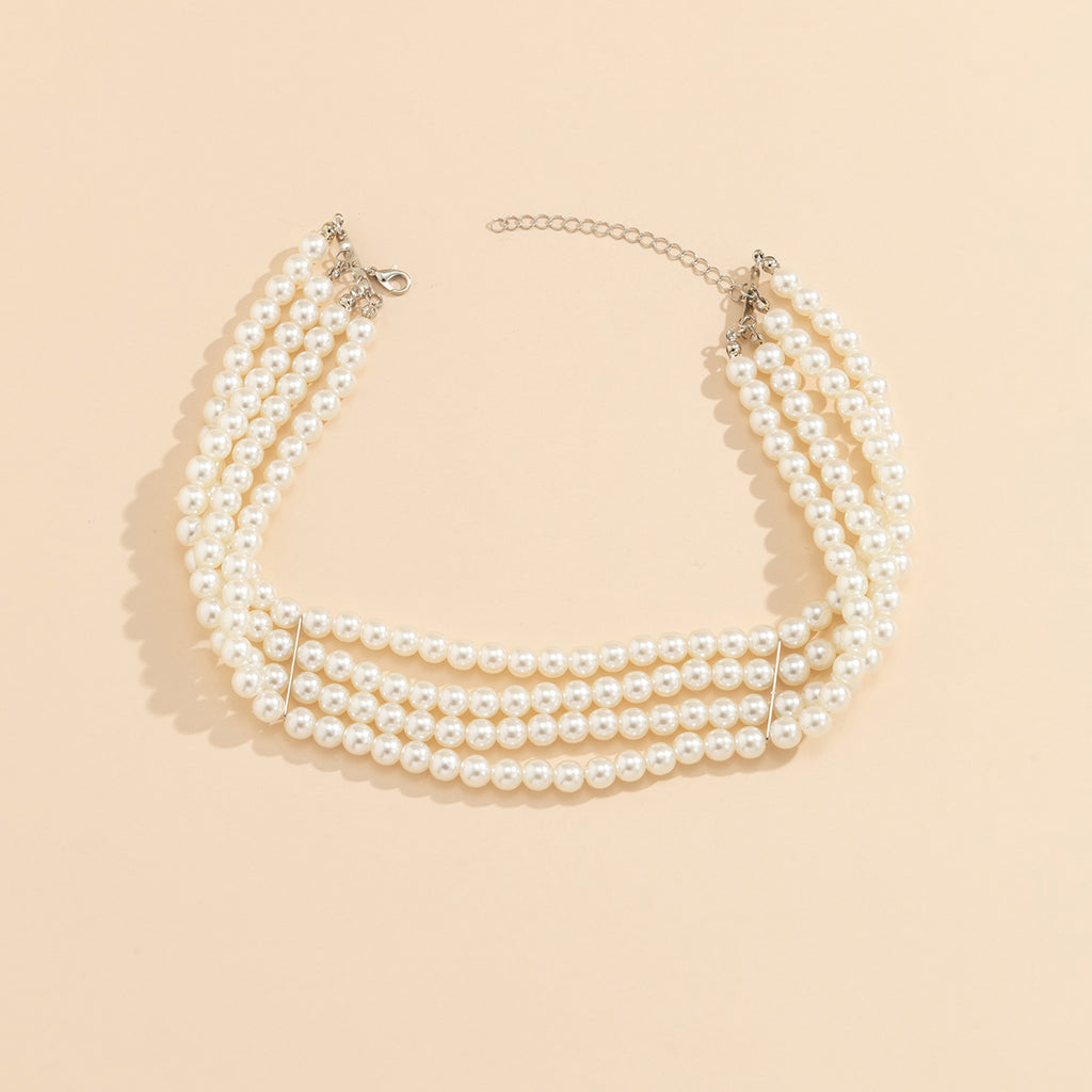 Street Photography Popular Popular Necklaces Handmade Multi layer Pearl Necklaces Neck Accessories Female Choker