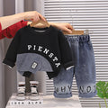 Baby casual hoodie long sleeved two-piece set for boys