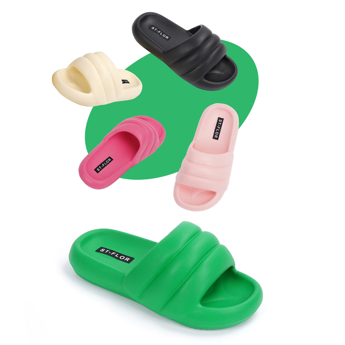 Step On Slippers EVA Rubber Plastic Simple Leisure Home Men And Women Tide Slippers Flat Bottom Slippers Wear Slippers