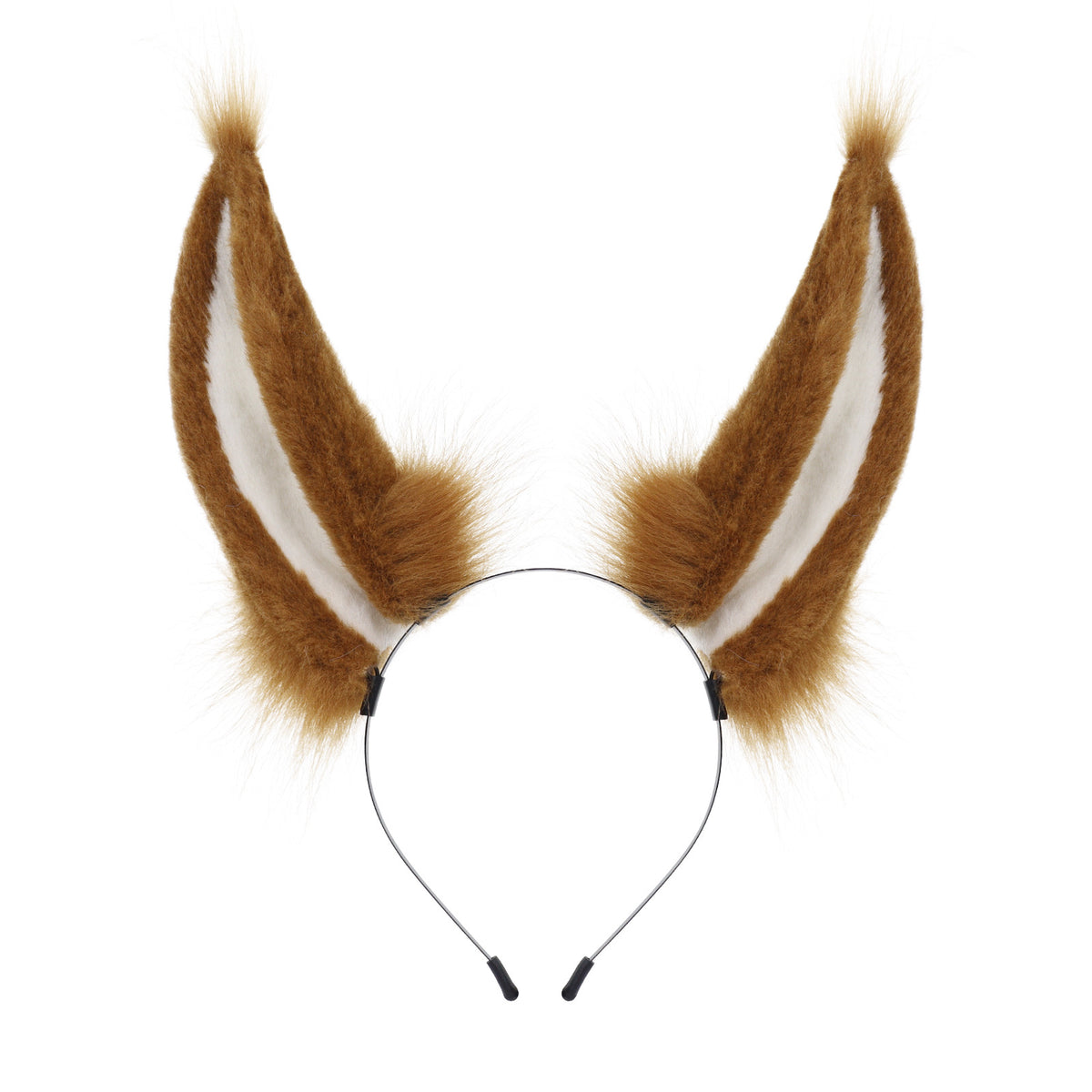 Handmade Plush Realistic Rabbit Ears Cosplay Animal Ears Headband Accessory for Live Streaming and Performance