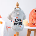 Cute Pet Clothing for Small Dogs and Cats, Halloween Pumpkin Ghost Crewneck Sweater