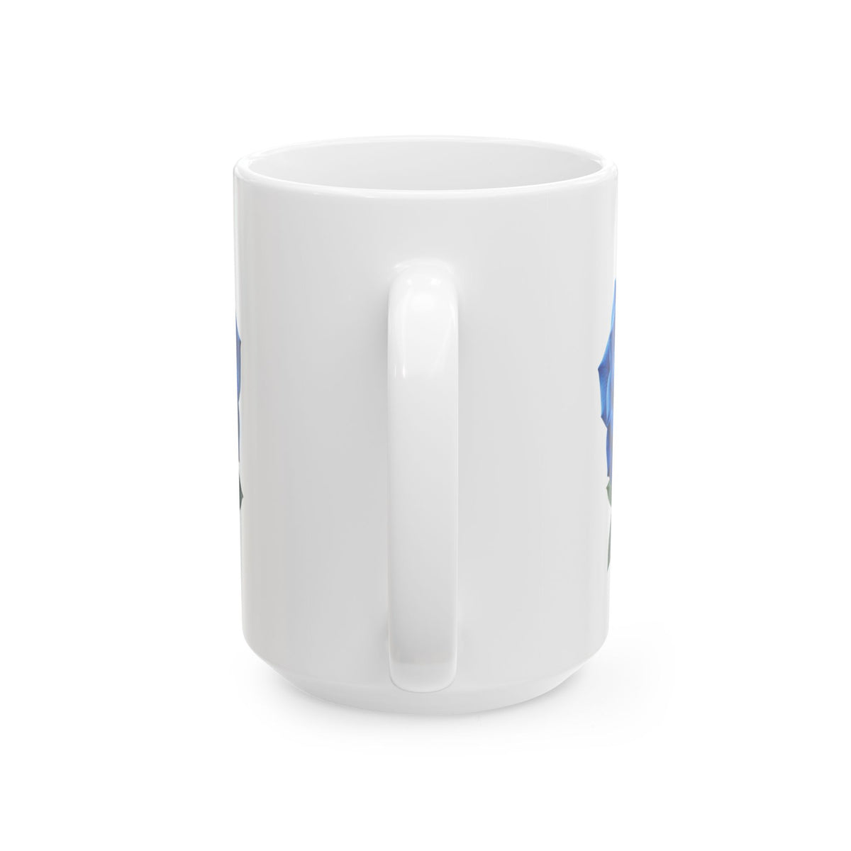 Blue Rose Ceramic Mug — Elegant Floral Coffee Tea Cup (11oz or 15oz)