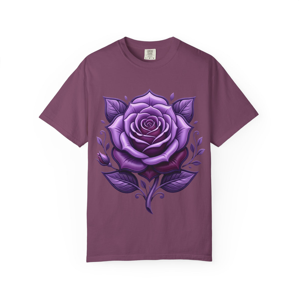 Purple Rose Graphic T-Shirt