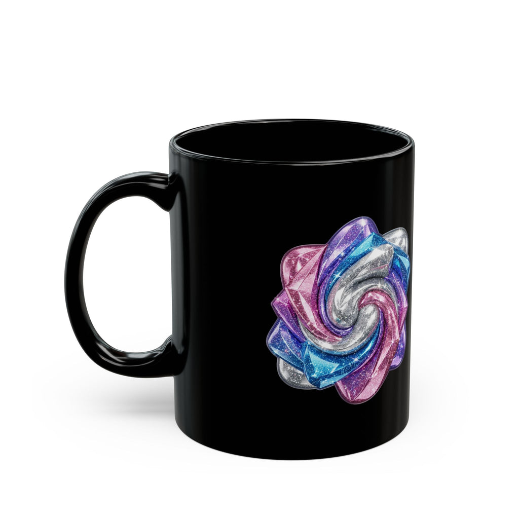 3D Glitter Design Black Mug (11oz, 15oz)