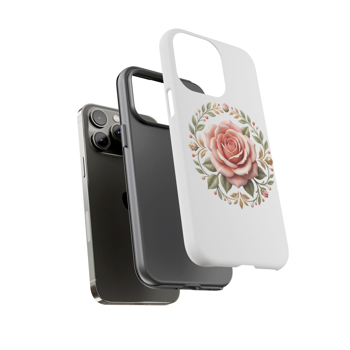 Floral Rose Wreath Tough Phone Case