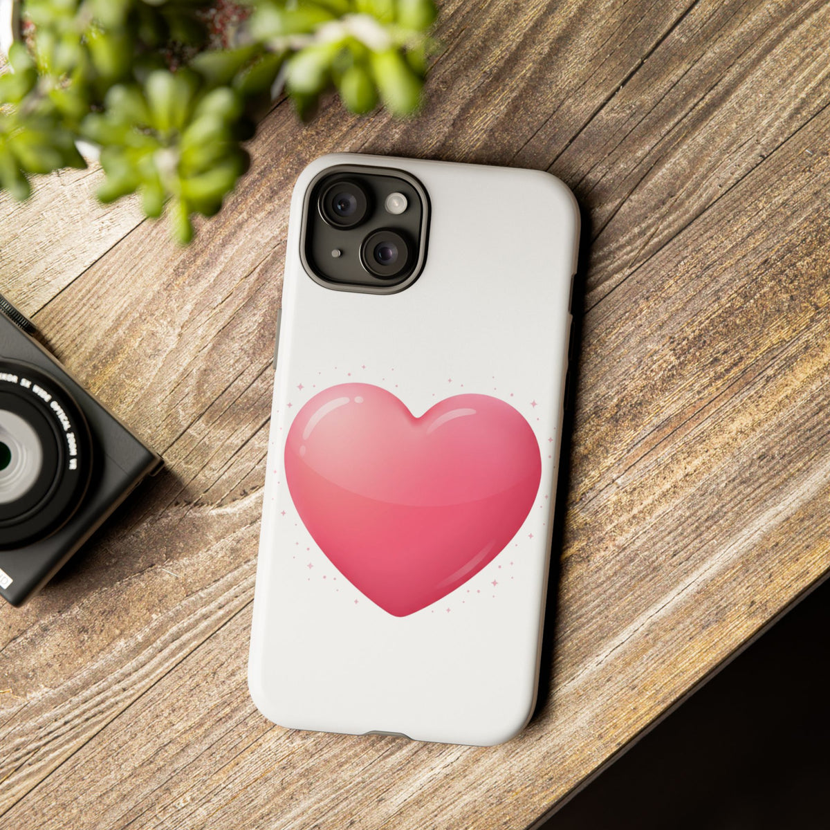 Heart Emoji Tough Case — Cute Pink Heart Phone Case for iPhone & Android