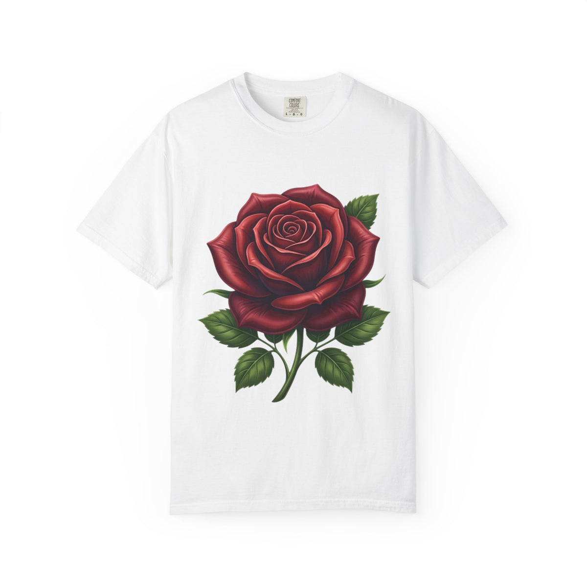 Rose Graphic T‑Shirt — Large Red Rose Floral Tee