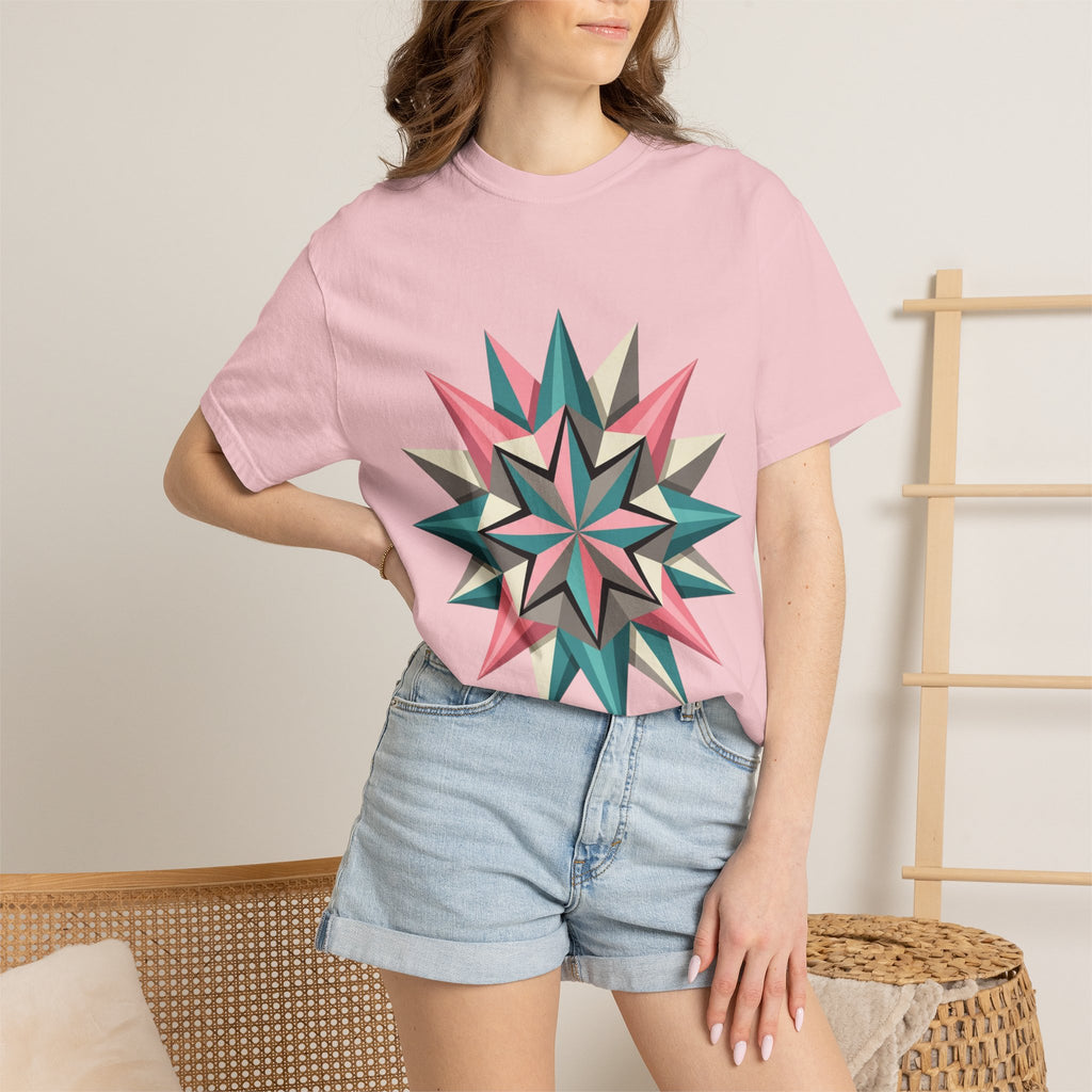 Geometric Starburst Graphic T-Shirt
