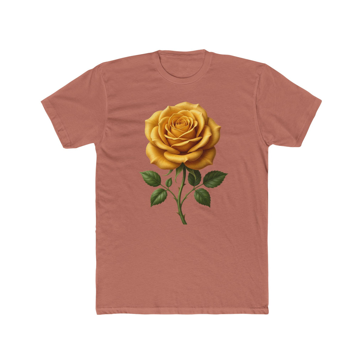 Yellow Rose Graphic Tee - Vintage Botanical Floral T-Shirt