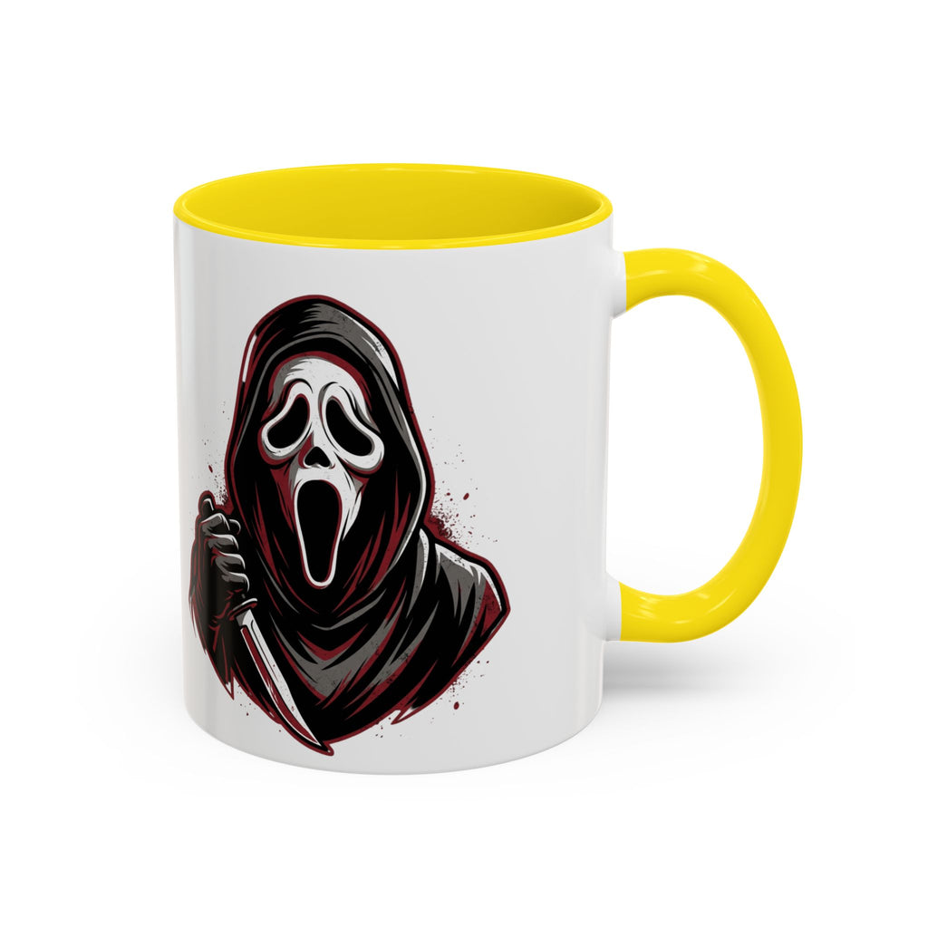 Scream Mask Accent Coffee Mug — Horror Killer Design (11/15oz)