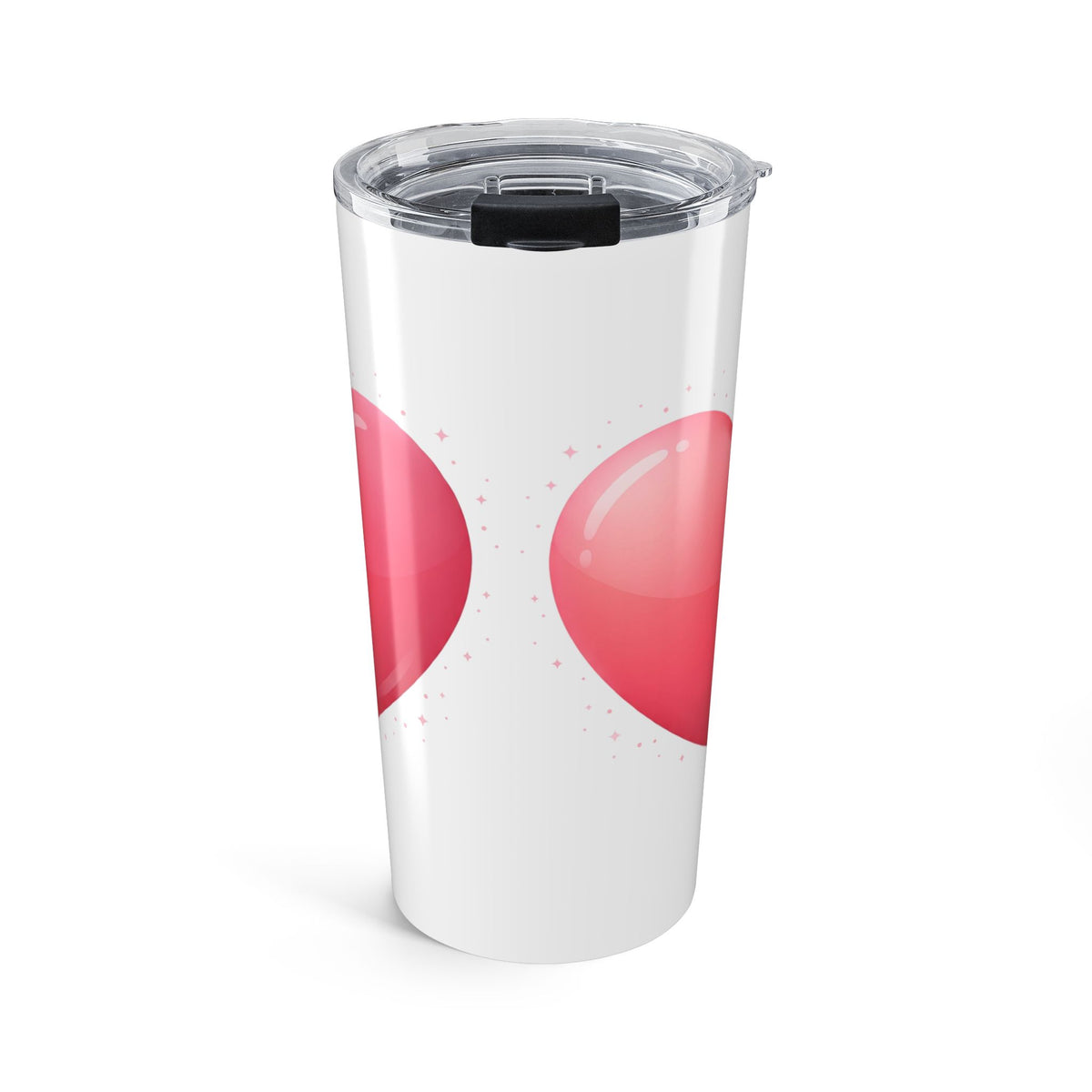 20oz Heart Bubble Tumbler - Pink Cute Travel Cup
