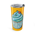 Cupcake Pattern 20oz Tumbler Yellow – Colorful Dessert Travel Mug