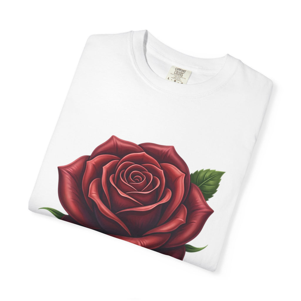 Rose Graphic T‑Shirt — Large Red Rose Floral Tee
