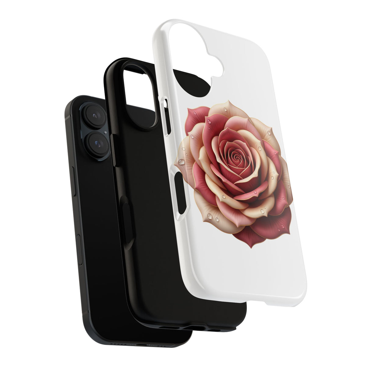 Rose Waterdrop Tough Phone Case — Protective Floral iPhone Cover