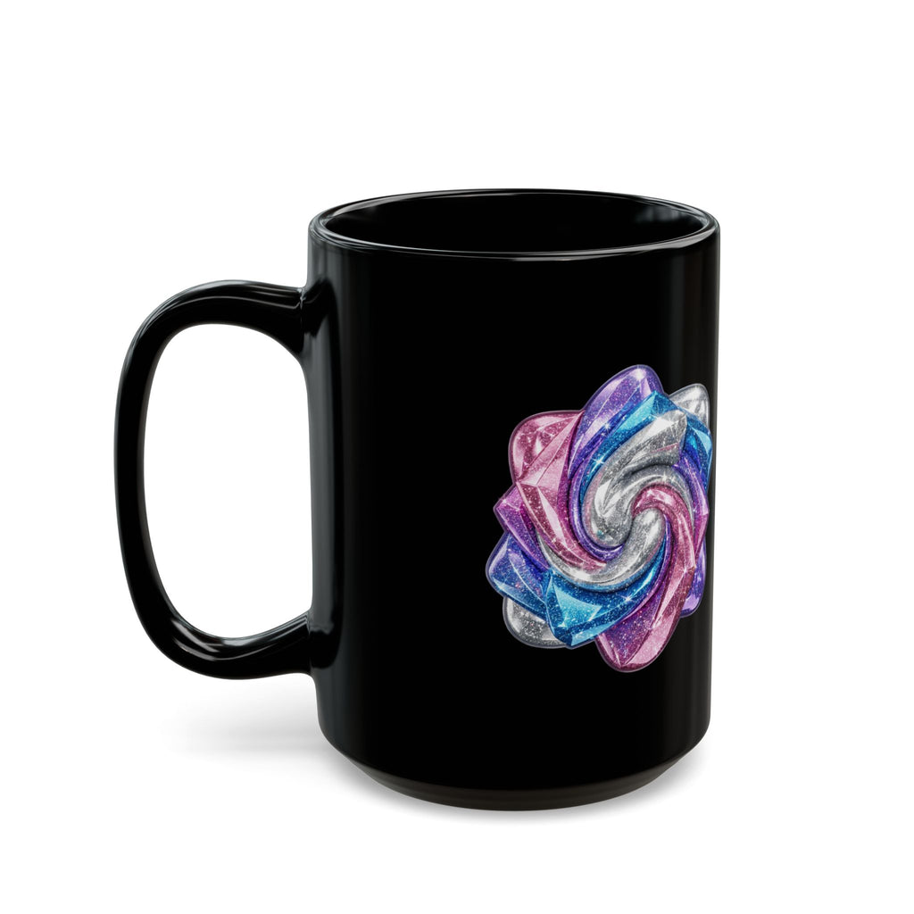 3D Glitter Design Black Mug (11oz, 15oz)