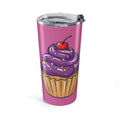 20oz Cupcake Tumbler – Light Pink Purple Dessert Travel Mug