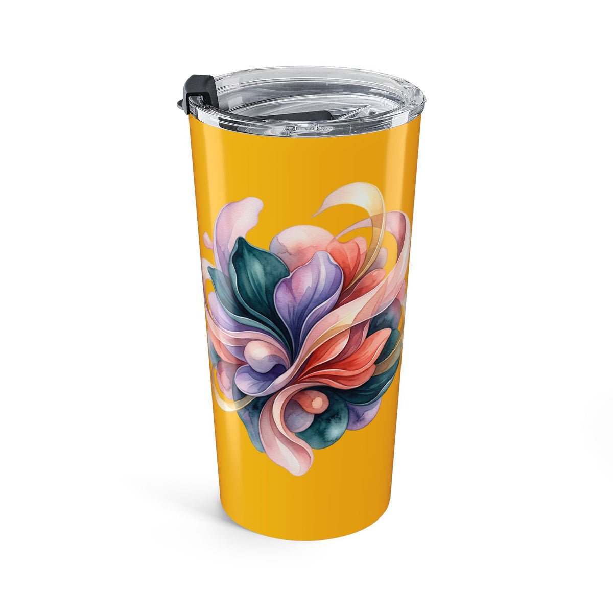 20oz Floral Swirl Tumbler - Colorful Abstract Flower Travel Mug