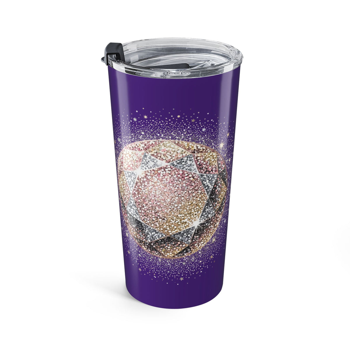 Glittery Dark Purple Tumbler 20oz