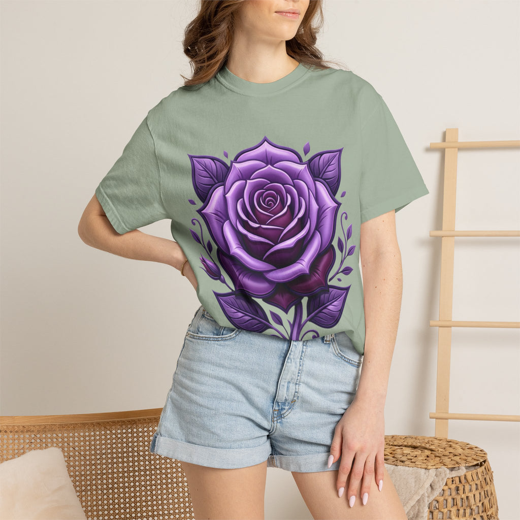 Purple Rose Graphic T-Shirt