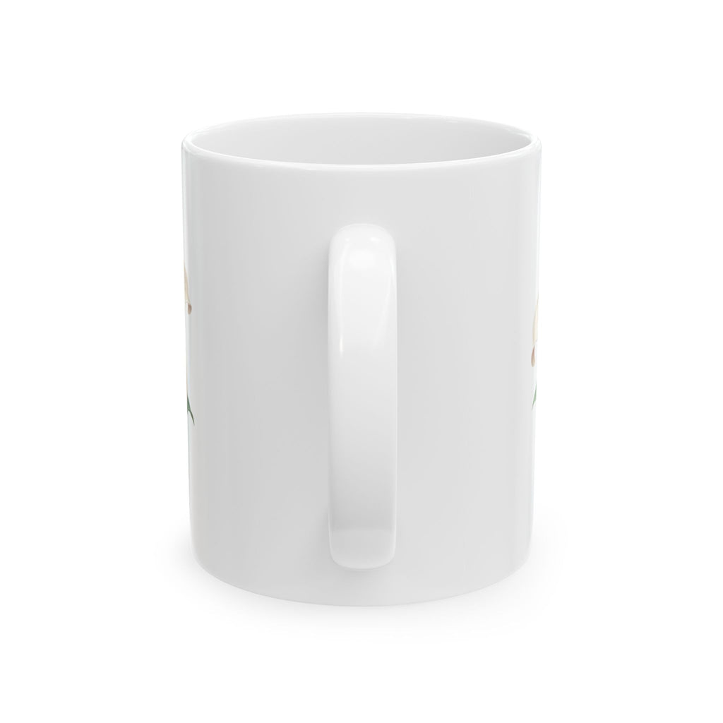 Floral Lily Ceramic Mug — Elegant Pink Lily Coffee Cup (11oz & 15oz)