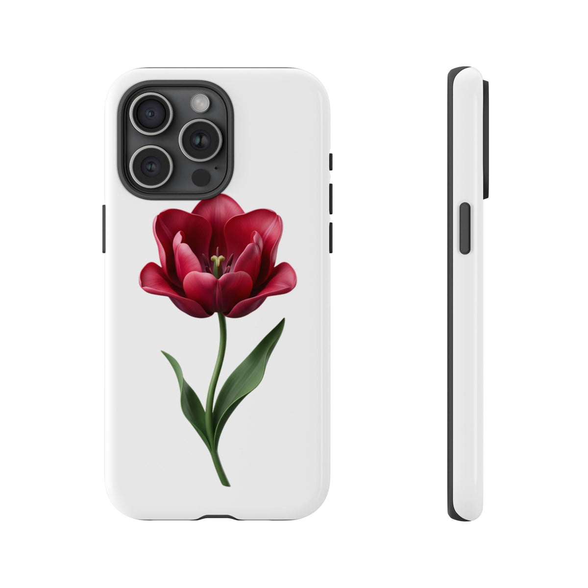 Tulip Floral Tough Phone Case – Protective Blossom iPhone Cover