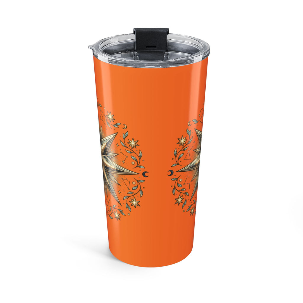 Star Print Orange Insulated Tumbler 20oz