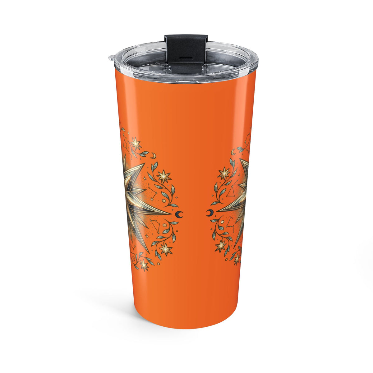 Star Print Orange Insulated Tumbler 20oz