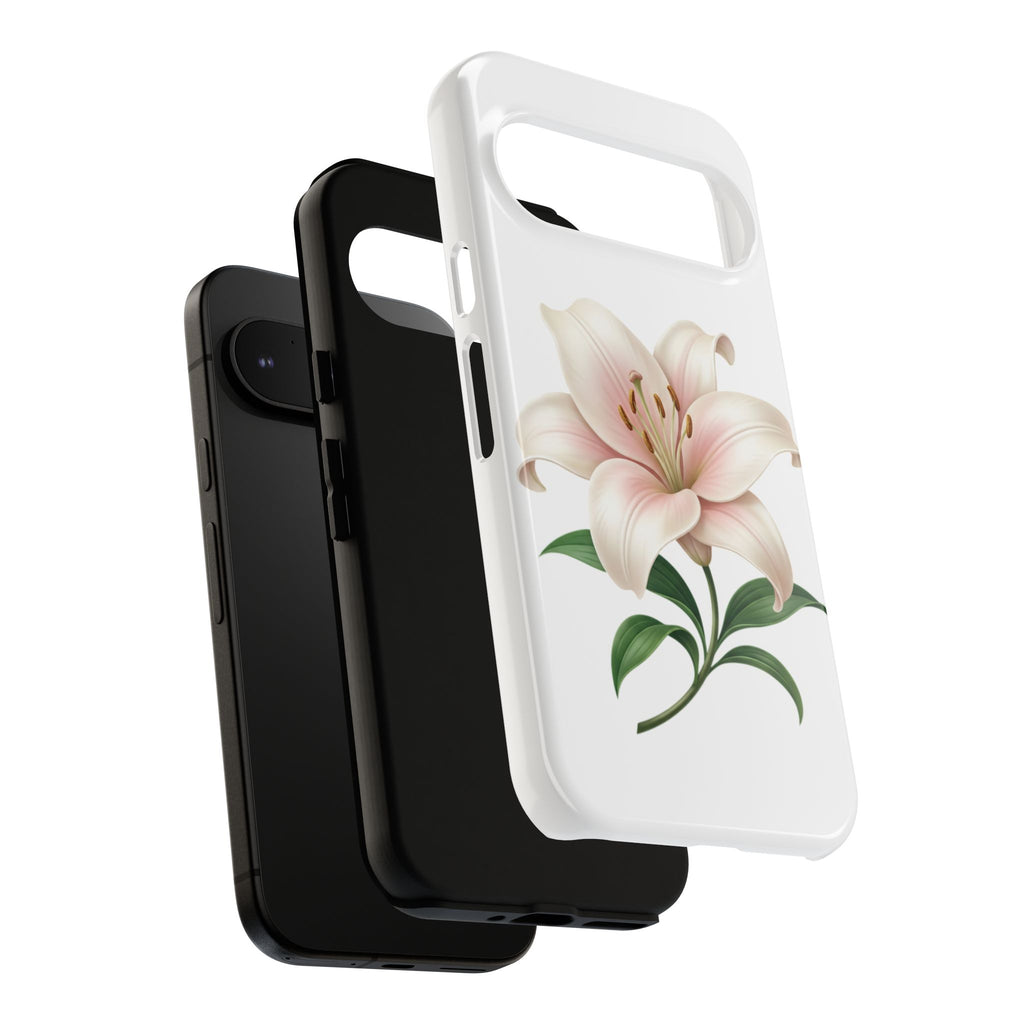 Floral Lily Phone Case — Pink Lily Tough Protective Cover
