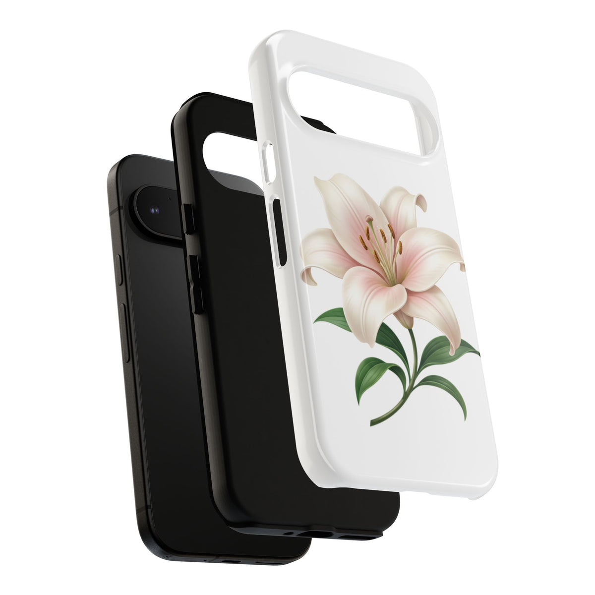Floral Lily Phone Case — Pink Lily Tough Protective Cover