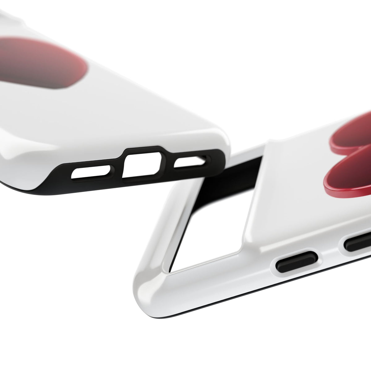 Heart Tough Phone Case - Red 3D Heart Protective Phone Case