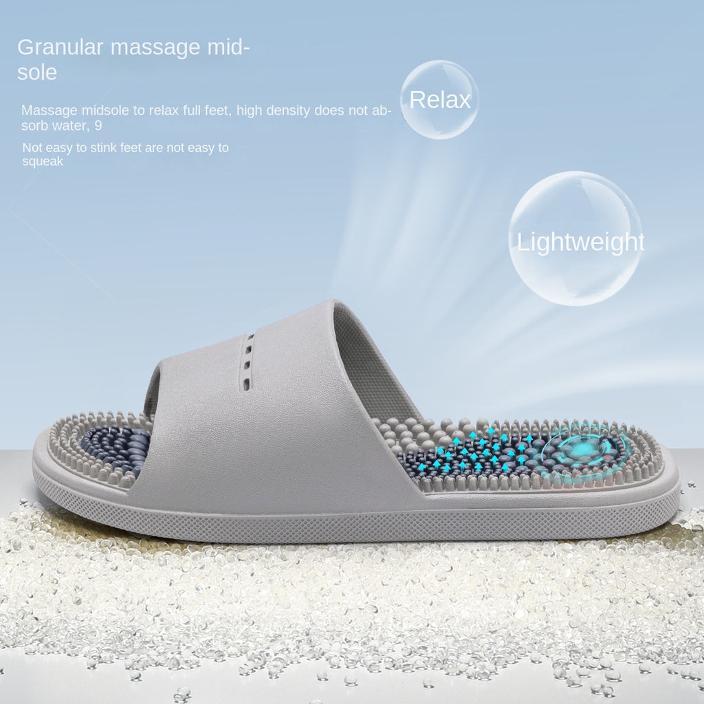 Massage Slippers Non-Slip Bath Massaging Reflexology Sandals PVC Slippers