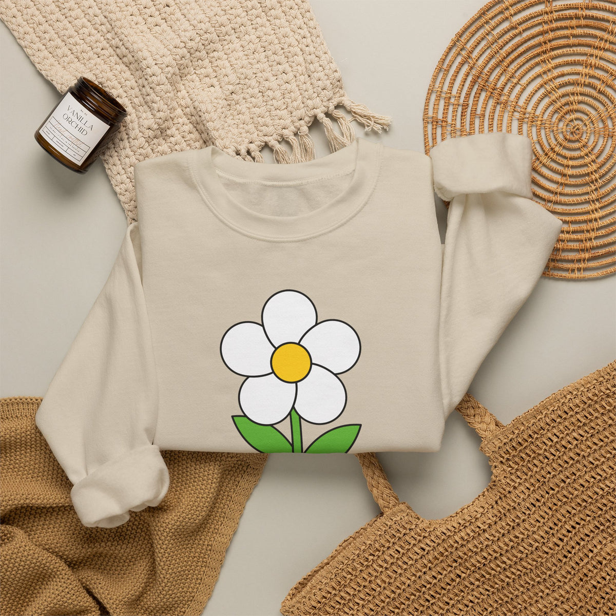 Daisy Graphic Crewneck Sweatshirt