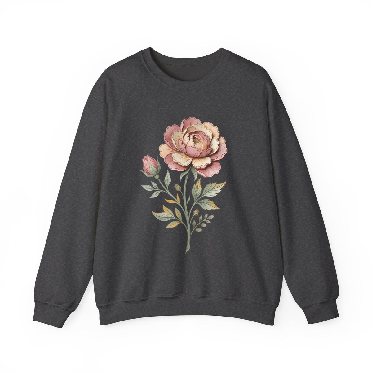 Floral Rose Crewneck Sweatshirt