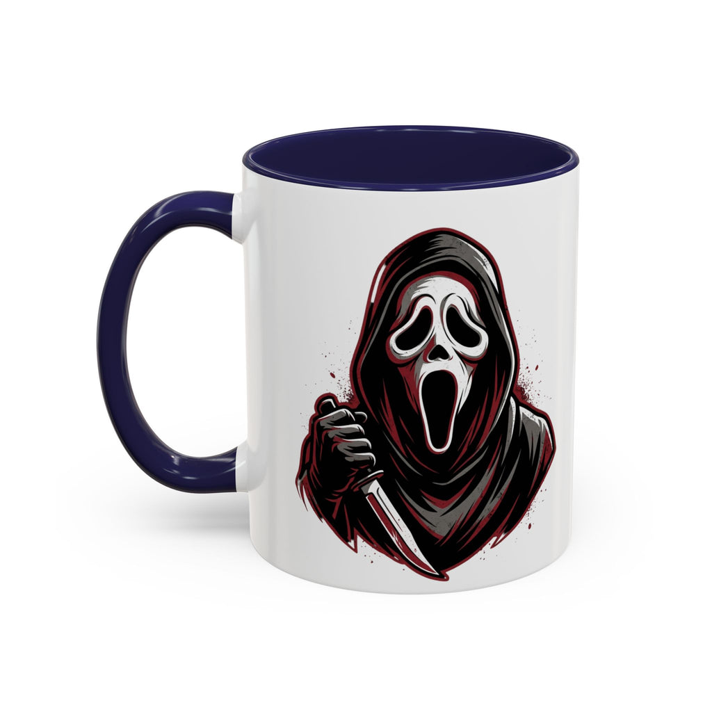 Scream Mask Accent Coffee Mug — Horror Killer Design (11/15oz)