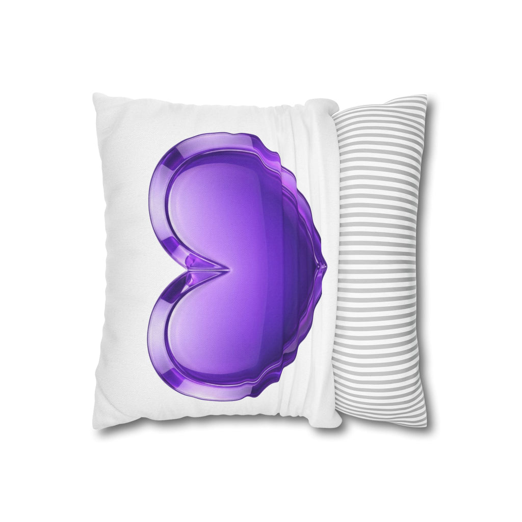 Purple Heart Spun Polyester Square Pillowcase