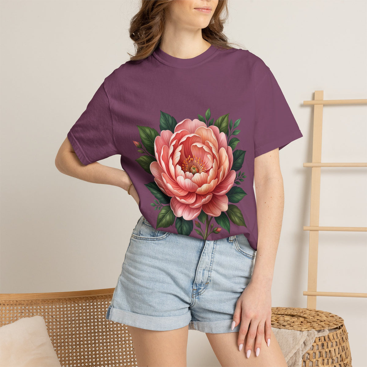 Peony Bloom T-Shirt — Vintage Floral Graphic Tee