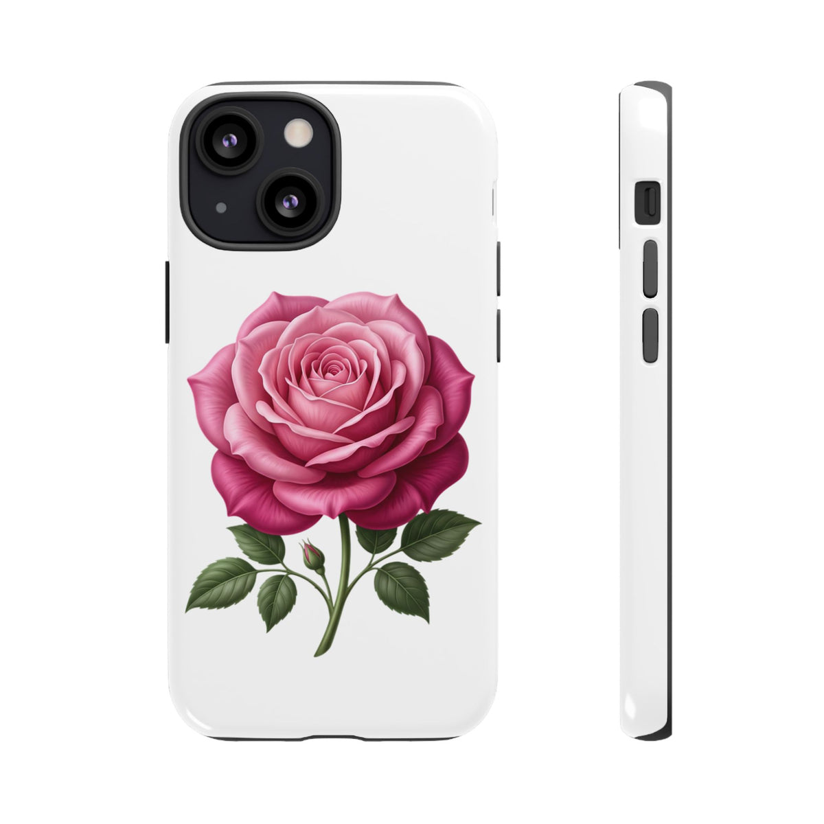 Pink Rose Tough Phone Case — Floral Protective iPhone Cover