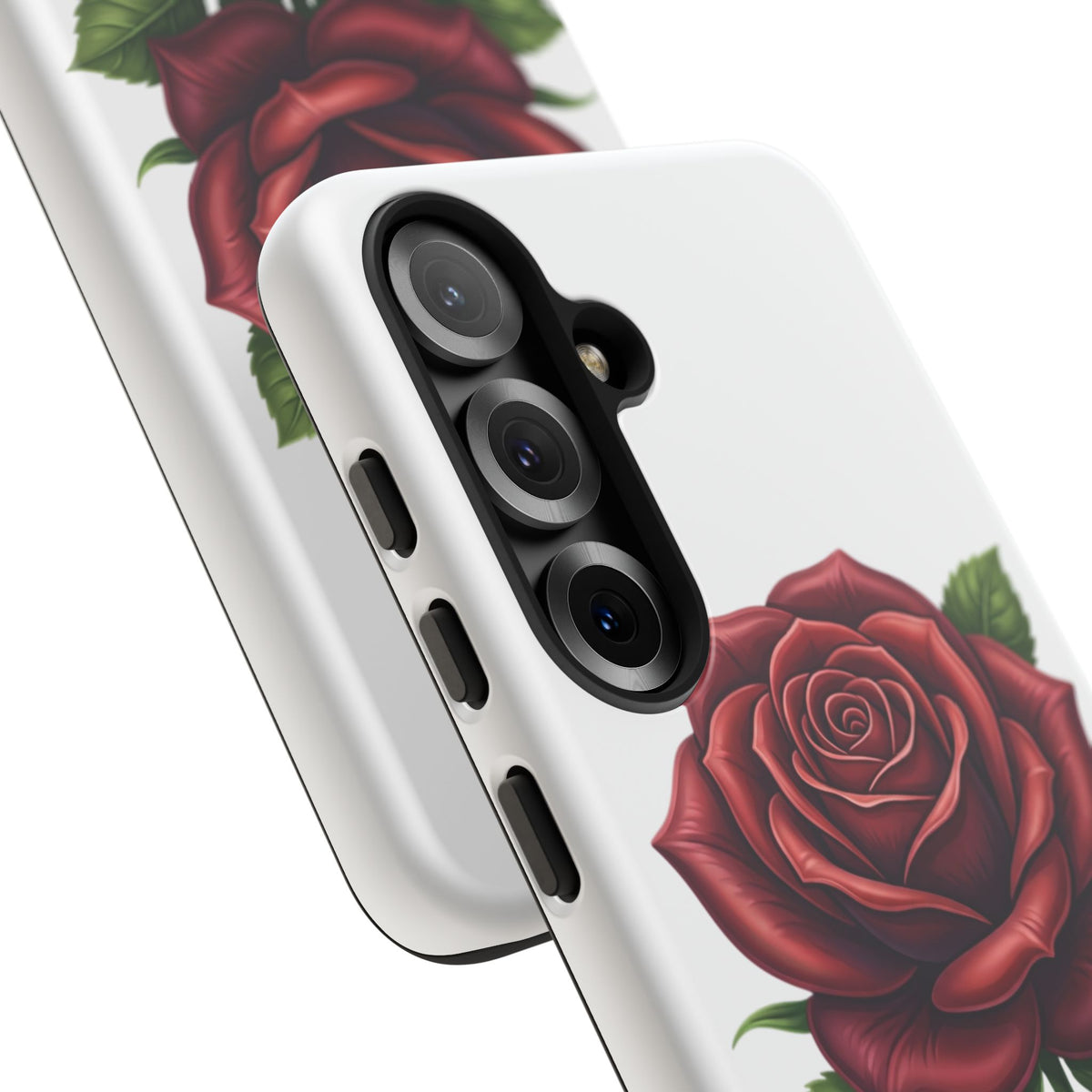 Rose Phone Case — Vintage Red Rose Floral Protective Cover