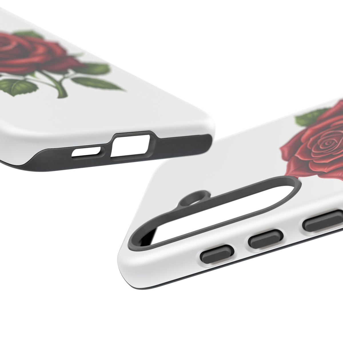 Rose Phone Case — Vintage Red Rose Floral Protective Cover