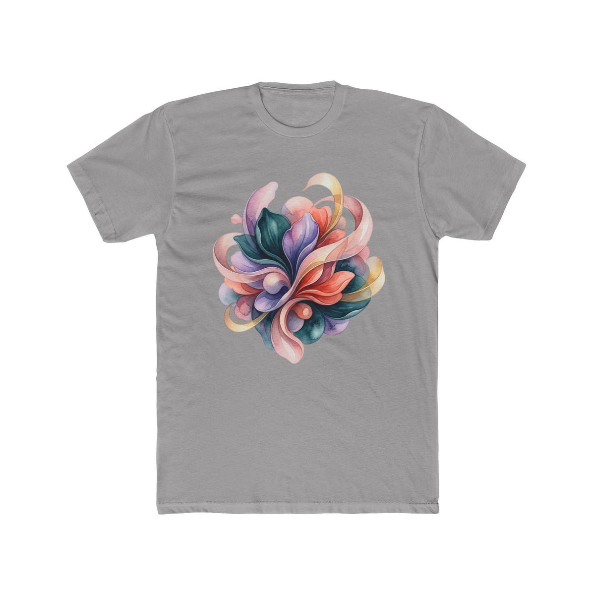 Abstract Floral Swirl T-Shirt — Colorful Psychedelic Art Tee
