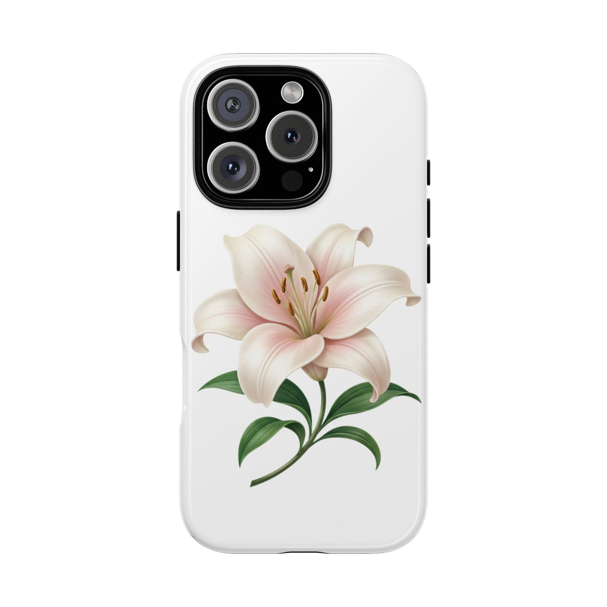 Floral Lily Phone Case — Pink Lily Tough Protective Cover