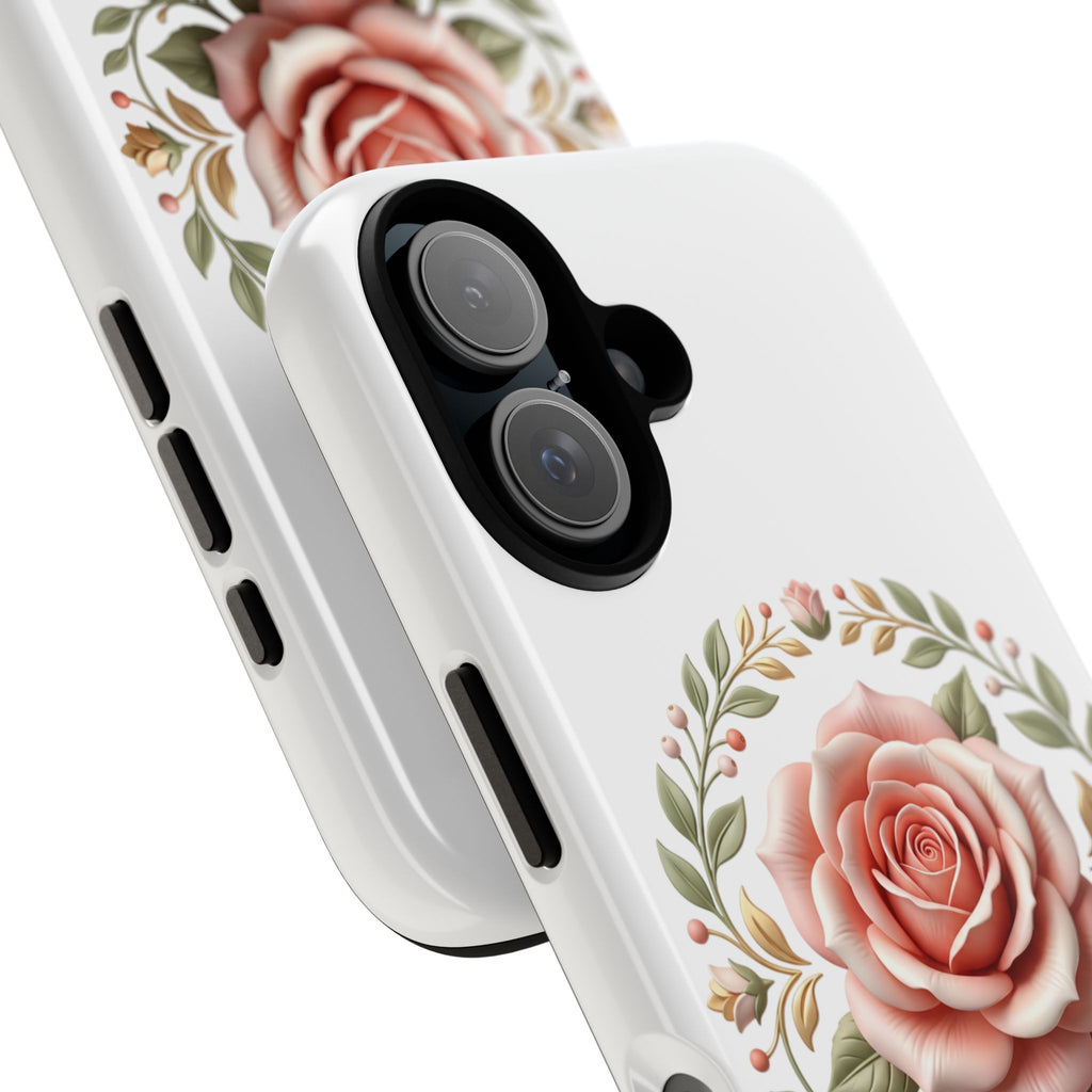 Floral Rose Wreath Tough Phone Case