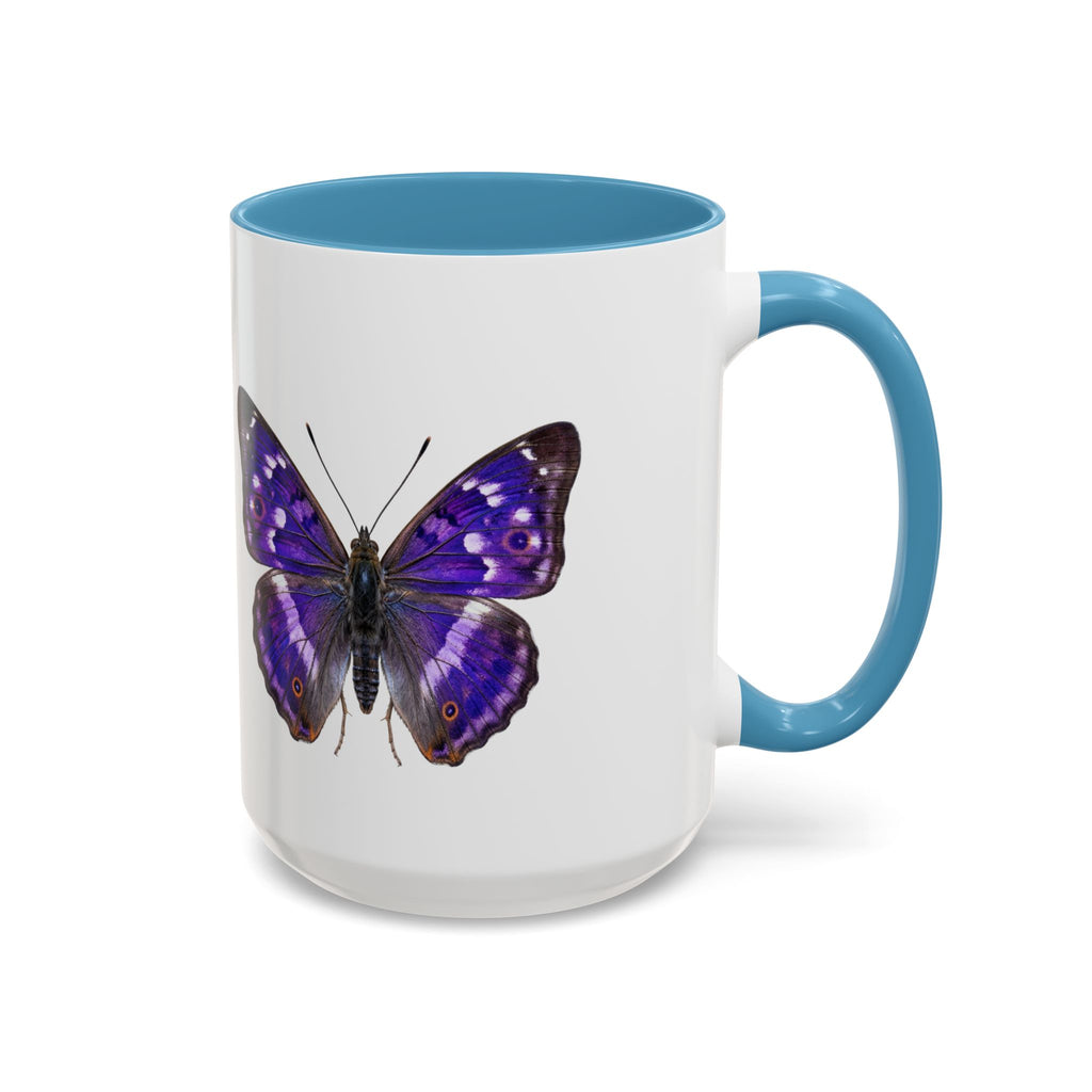 Purple Butterfly Accent Coffee Mug – Elegant Floral Butterfly Ceramic Cup